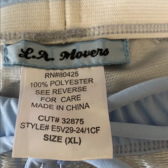 Blue Ribbed Shorts - Picture 4 of 6